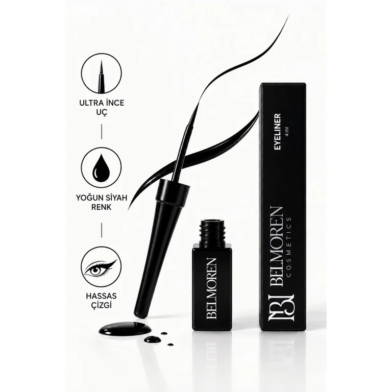 Belmoren Eyeliner Dipliner yoğun siyah göz makyajı